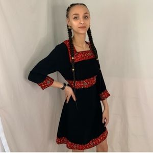 Cottage Core Embroidery Dress